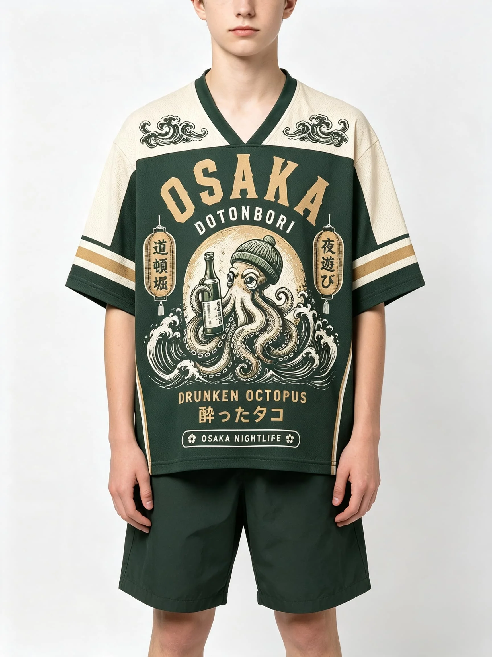 Octopus Casual Art Summer Tops Men T Shirt Women Tee Boys V NeckTop Children Parent Child Quick Dry Short Sleeves Kids Tshirt