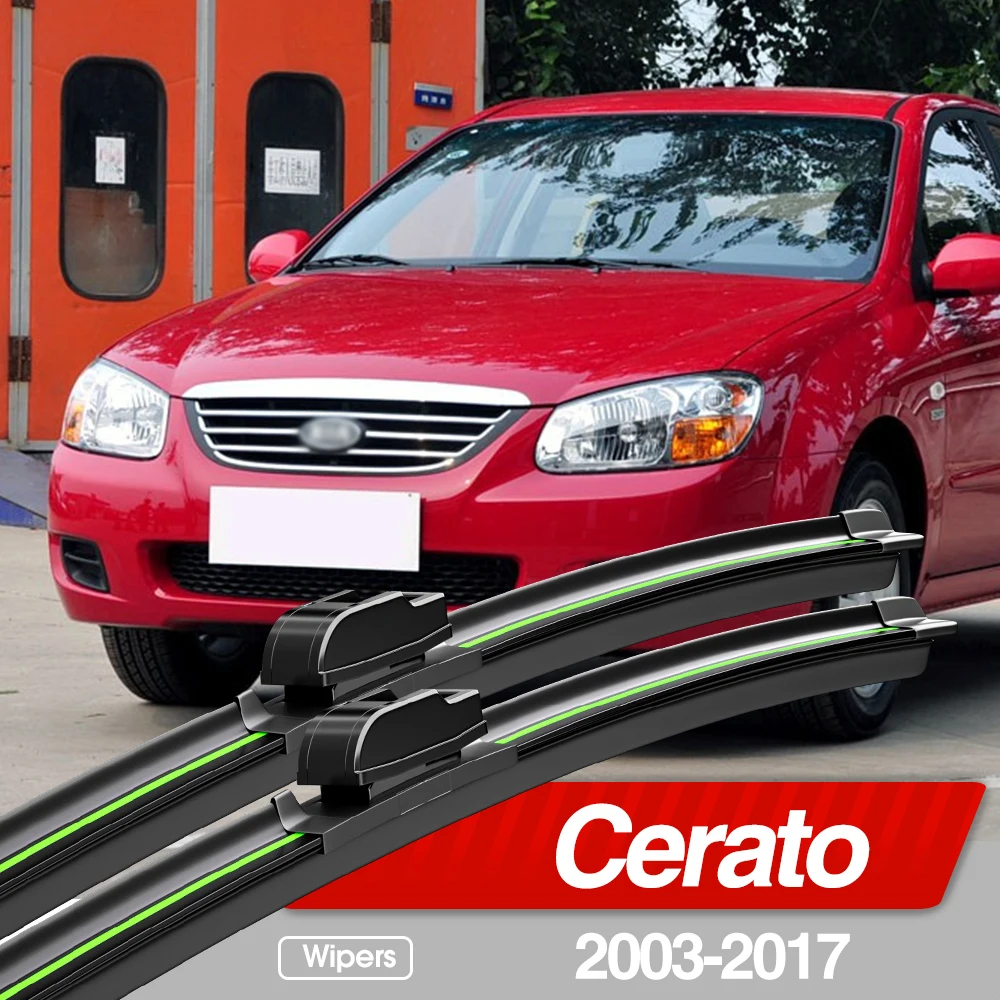 For Kia Cerato 2003-2017 Front Windshield Wiper Blades 2x Windscreen Window Accessories 2004 2006 2010 2011 2012 2014 2015 2016