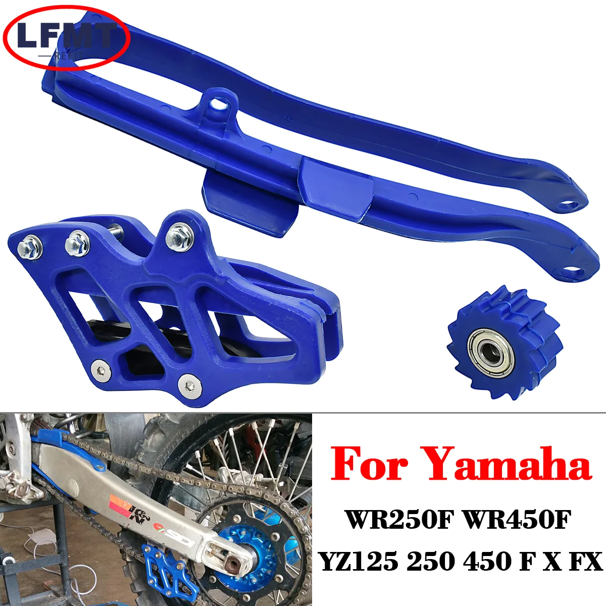 Motorcycle Chain Slider Guide Swingarm Roller Chain Guide Sprocket Guard For Yamaha YZ 125 250 250F 450F 250X WR 250F 450F Parts