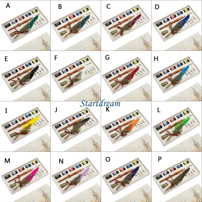 

Antique Dip Pen 4 Заменная ручка пера пера каллиграфия подарочная ручка K92C