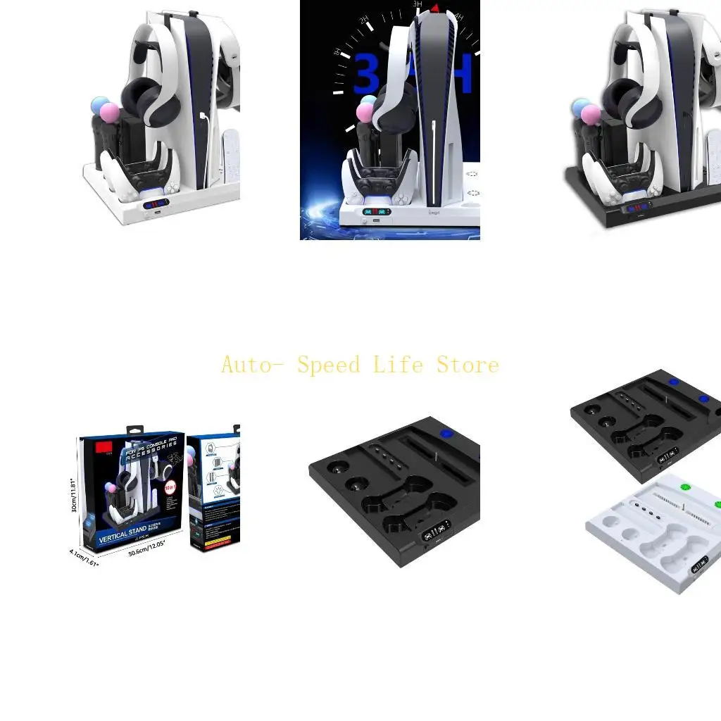 

Охлаждающий вентилятор 02DA, двойная зарядная док-станция, игровой крючок для наушников, тройная высокоскоростная подставка для