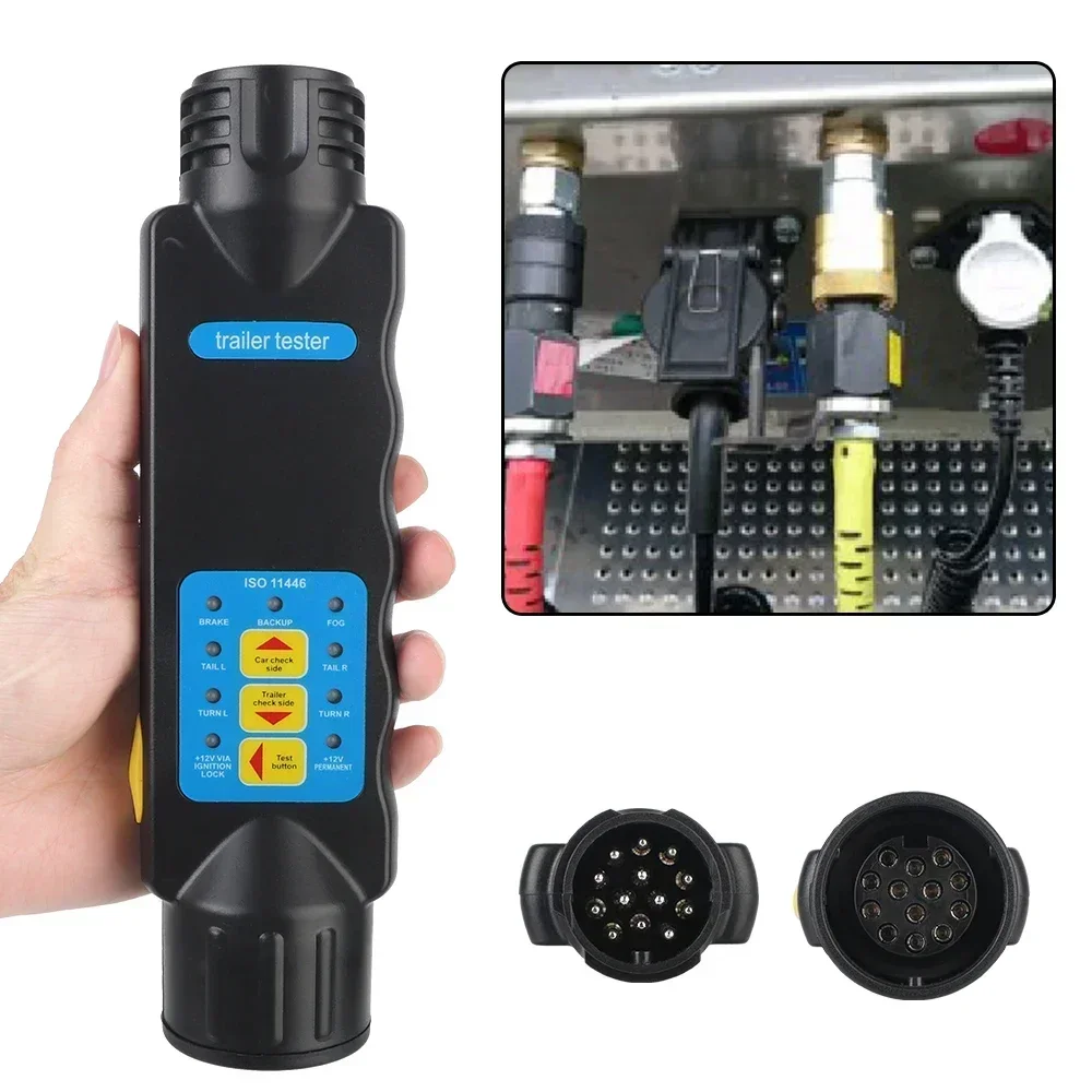 12V Car Truck Caravan Accessories 7/13 Pin Universal Wiring Circuit Light Test Trailer Plug Socket Tester Diagnostic Tools