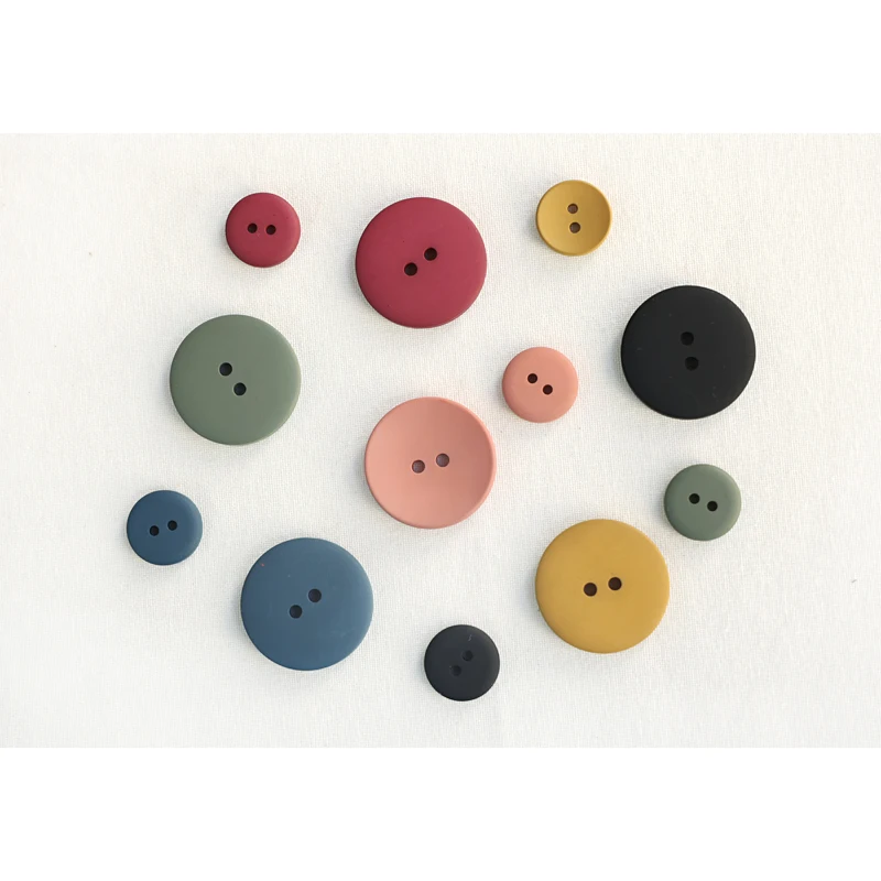 Colored Frosted Matte Decorative Buttons Clothing Button High-Grade Low Profile 13mm23mm