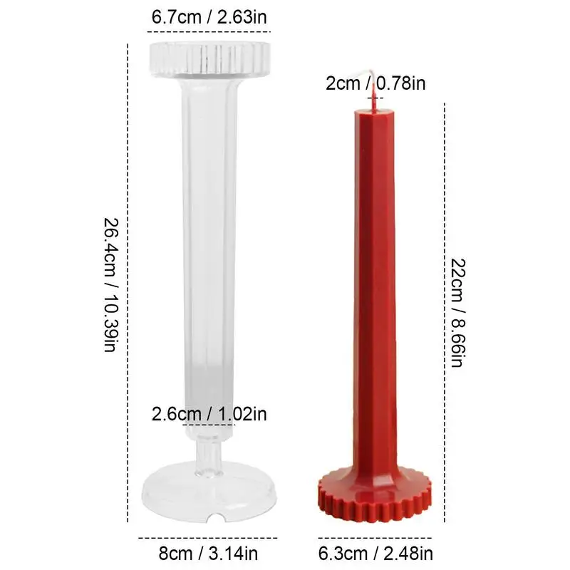 Taper Candlestick Mould Reusable PC Candle Making Candle Mould Christmas Candle Molds For Wax Melts Creative PC Mould For Art