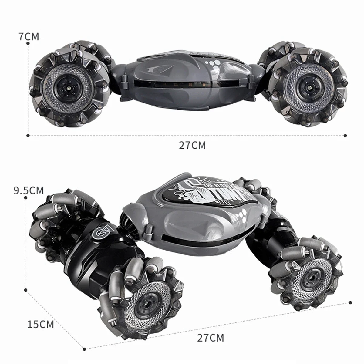 4WD 1:16 Stunt RC Car With LED Light Gesture Induction Deformation Twist Climbing Radio Controlled Car Electronic Toys for Kids