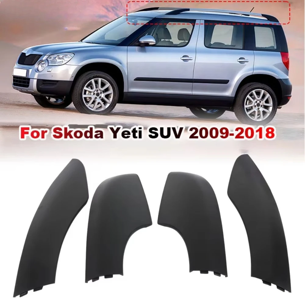 Car Front Rear L/R Roof Rack Cover Roof Luggage Bar Rail End Cover Shell For Skoda Yeti SUV 2009-2018 5LD860145-GT5 5LD860145