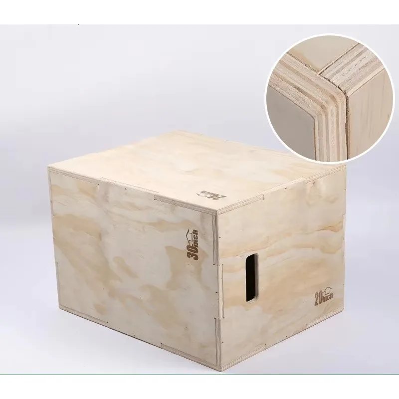 2026 3-in-1 Assembled Wooden Plyo Jump Box Yoga Fitness Training