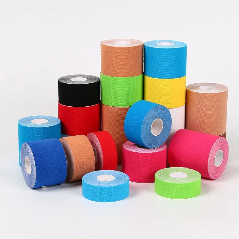 2.5-10cm sportowa taśma kinesiologiczna kinezjologia mięśni elastyczna ulga w bólu kolana plaster na napięcie sportowe naklejki regeneracyjne bandaż Fitness