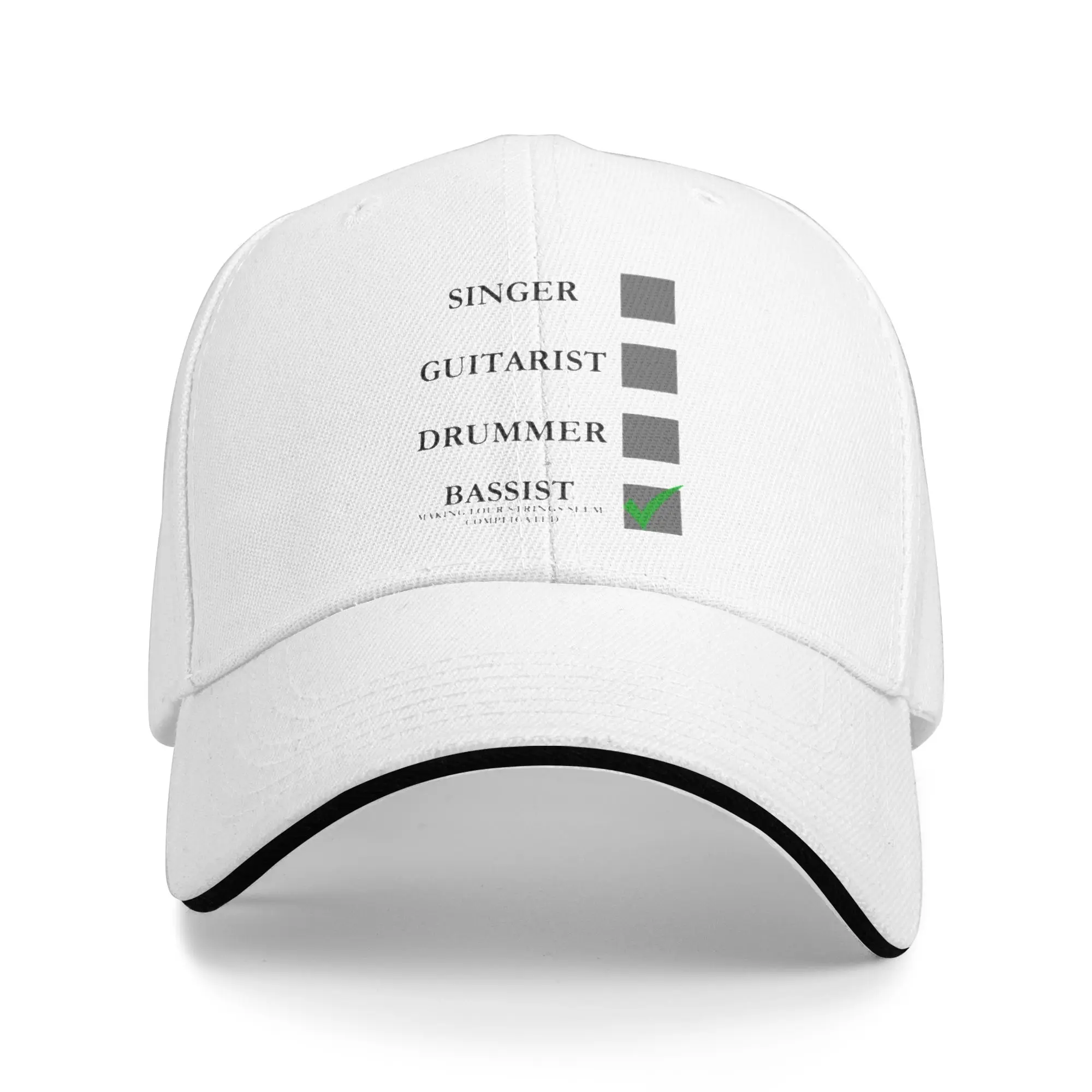 Bassist making four strings seem complicated - Bass player sarcastic design Gift For Children Men Women A Baseball Cap Hat