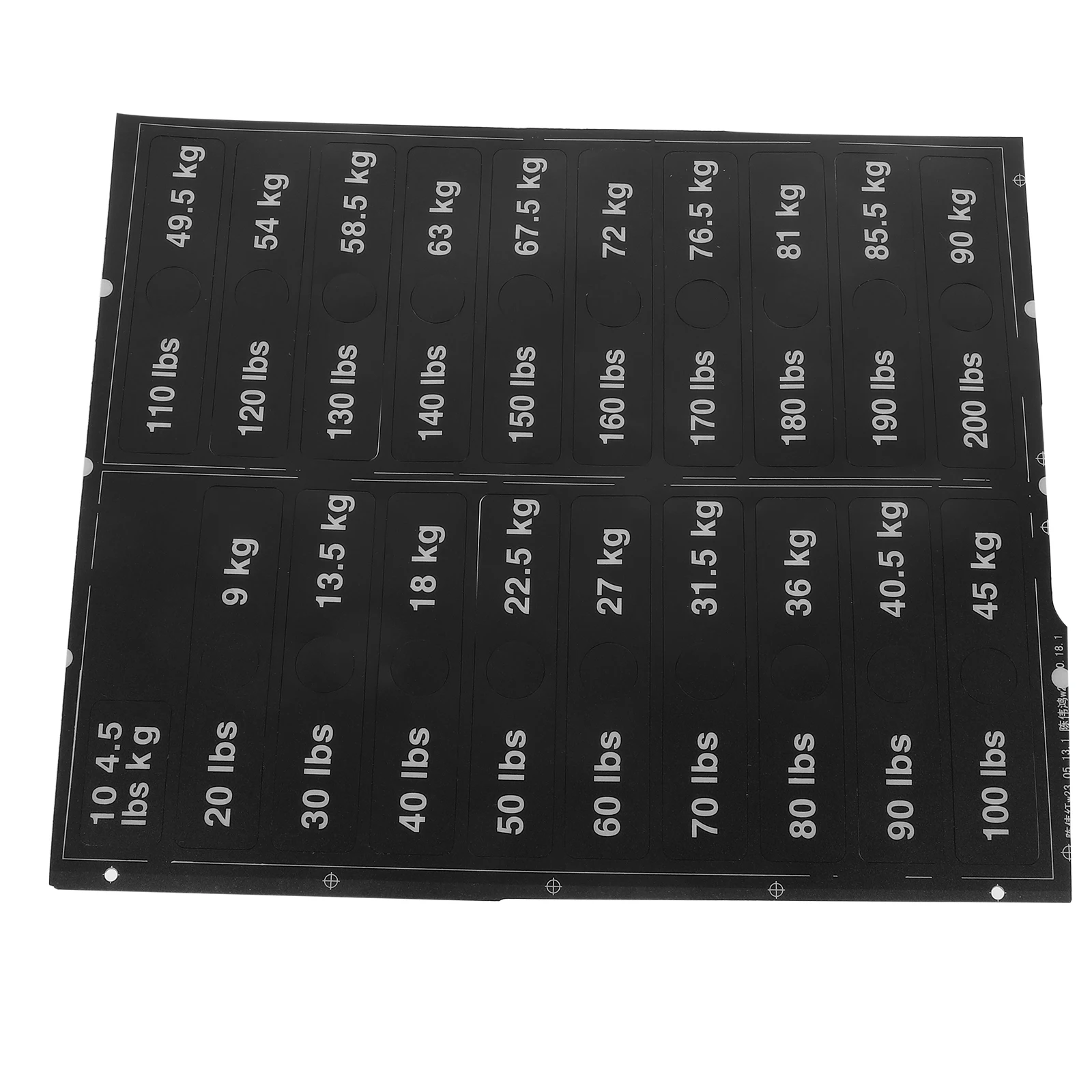 

Gym Equipment Weight Label Small Stickers Self Adhesive Letter Labels Black Number Fitness