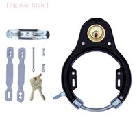 【M】1 Set Entertainment Cycling For Bike Accessories U Shape Bicycle Wheel Scooter Motorbike Security Lock With 2 Keys