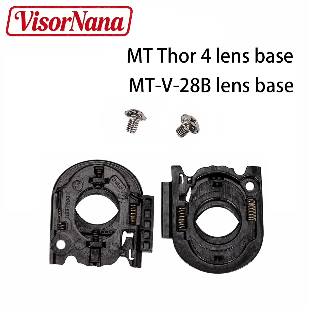 2Pcs Helmet Visor Shield Base Professional Easy to Install Replacement with Screws for MT Thunder 4 Mt-v-28B Visor Len Base