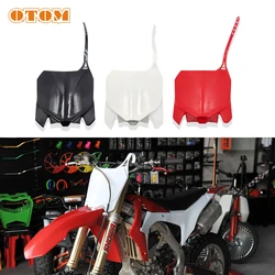 OTOM Front Plastic Number Plate Fender Cover Fairing For HONDA CRF250R 2014-2017 CRF450R 2013-2016 Dirt Bike Enduro Accessories