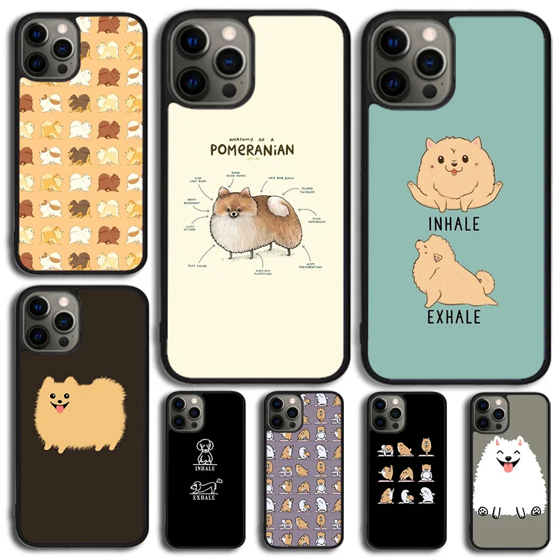 Pomeranian Dog Yoga Phone Case For Samsung Galaxy S10 S22 S23 S24 Note 10 20 Lite S20 Plus S21 Ultra Back Cover