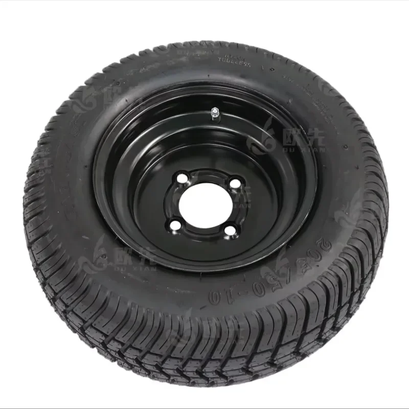 for  10 Inch Aluminum Wheel with Solid Rubber Tire  Golf Cart Stroller Turf Asphalt High Permance Full Set