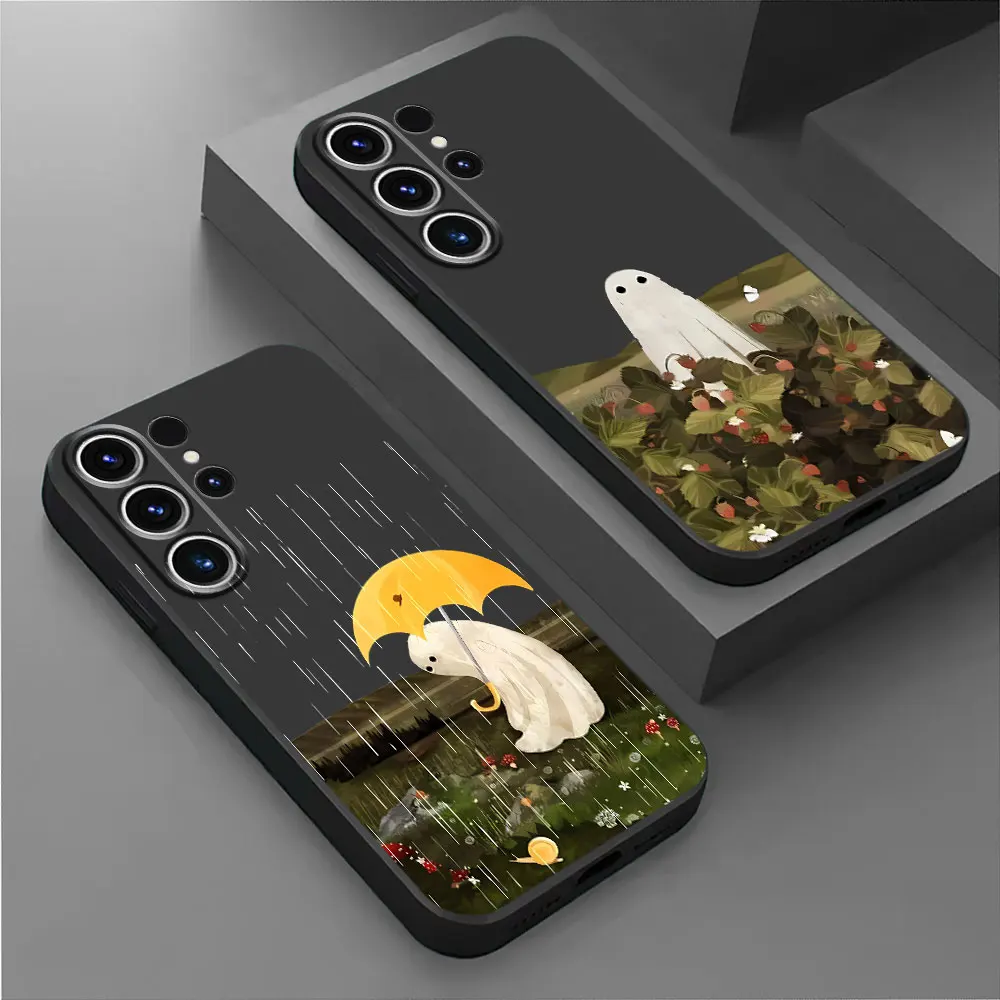 TPU Soft Coque Shockproof Cover Little Ghost Phone Case for Samsung Galaxy S22 Plus S21 5G S20 S23 Ultra S21 FE S24 Ultra S22