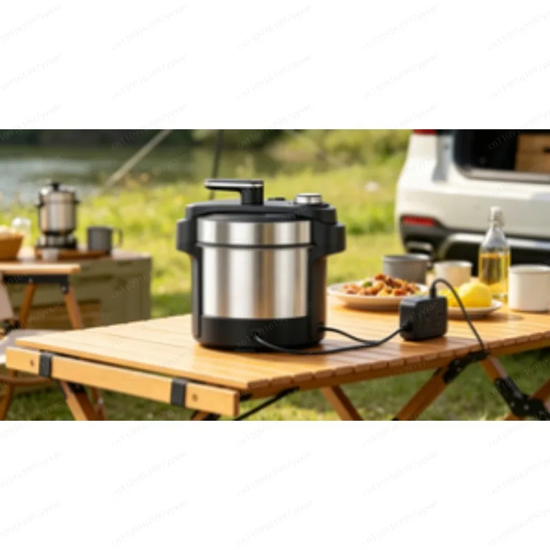 Electric Stainless Steel Rice Cooker, Non-Stick Pot for Fast Meal Preparation
