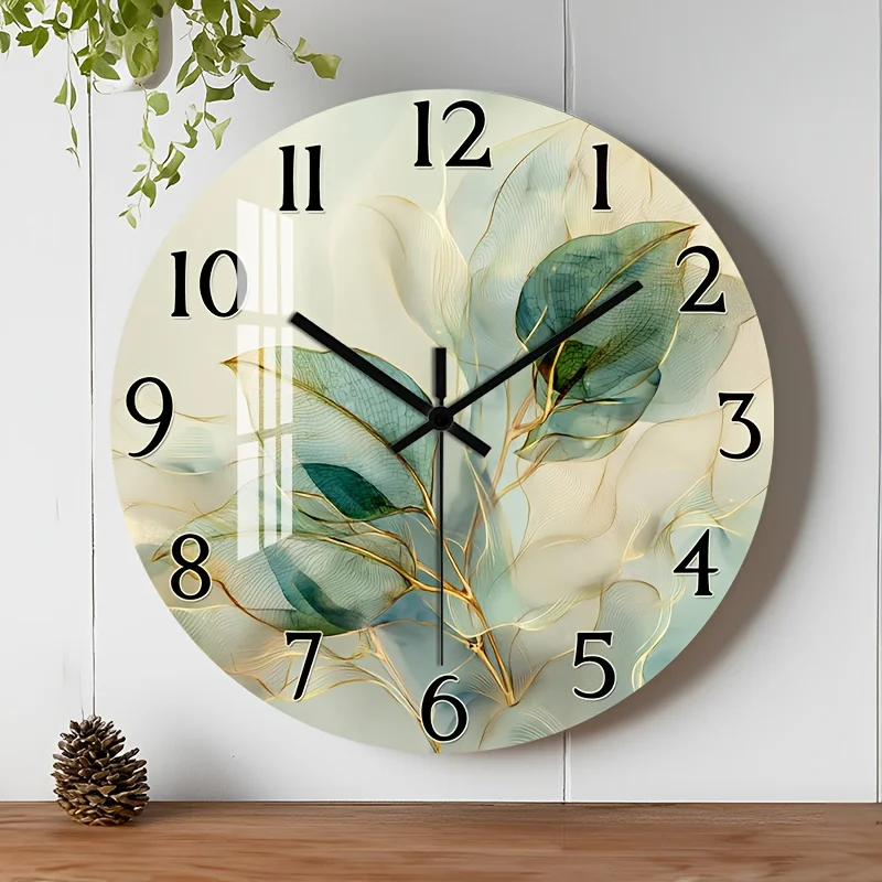 [Golden Accents Botanical Clock] 2D Flat Wall Clock 10