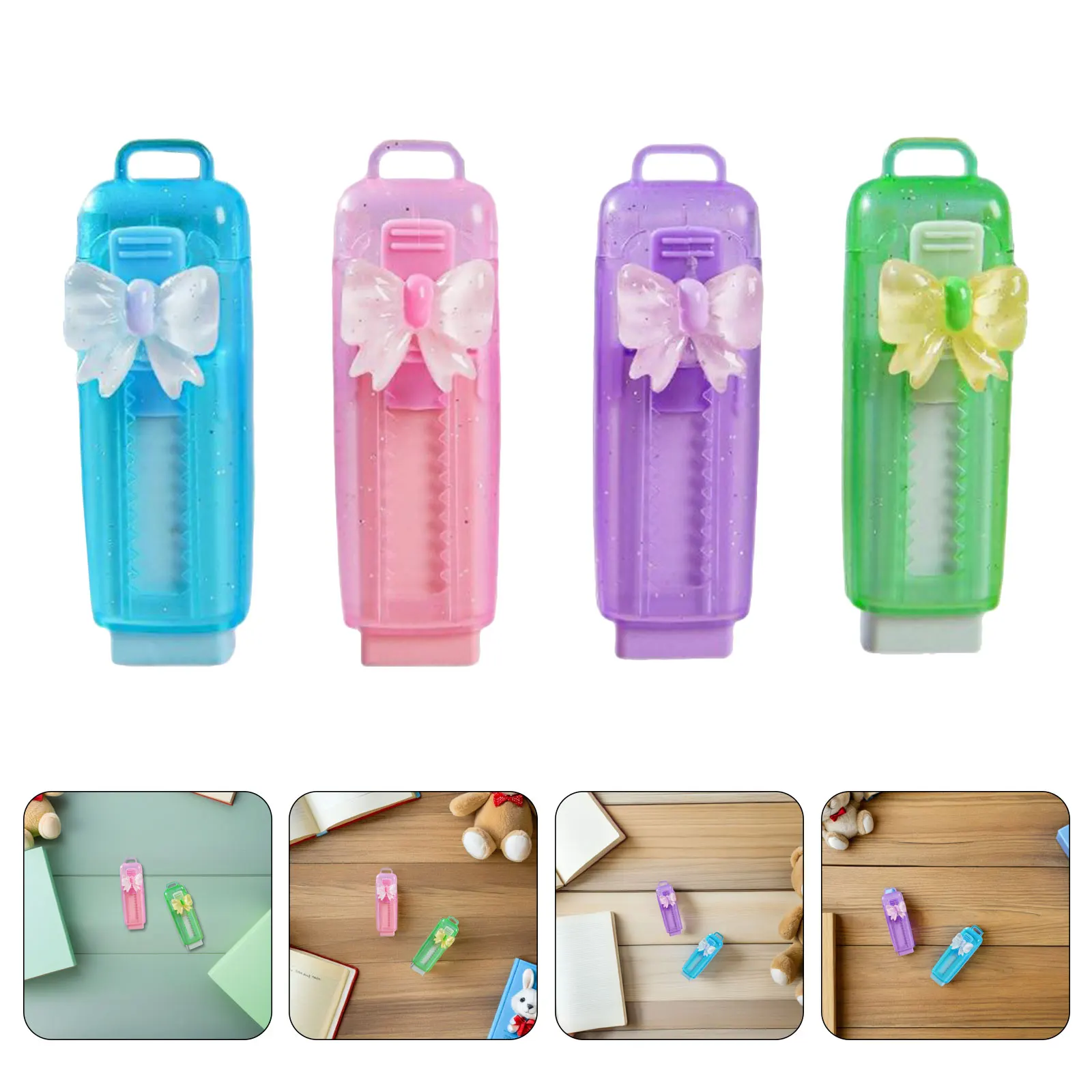 

12pcs Cute Retractable Eraser For Pencils Cute School Supplies Kawaii Erasers For Kids Fun Cartoon Back To School Supplies Party