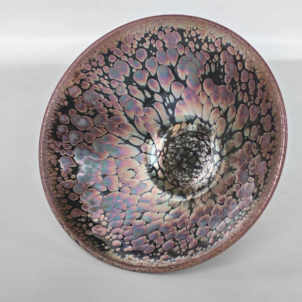 Authentic Jianzhan Tenmokus Tea Cups Handmade Thin Wall Ceramic Korean Soju Shot Natural Clay Ore Kiln Fired Pattern 70ml/2.37oz