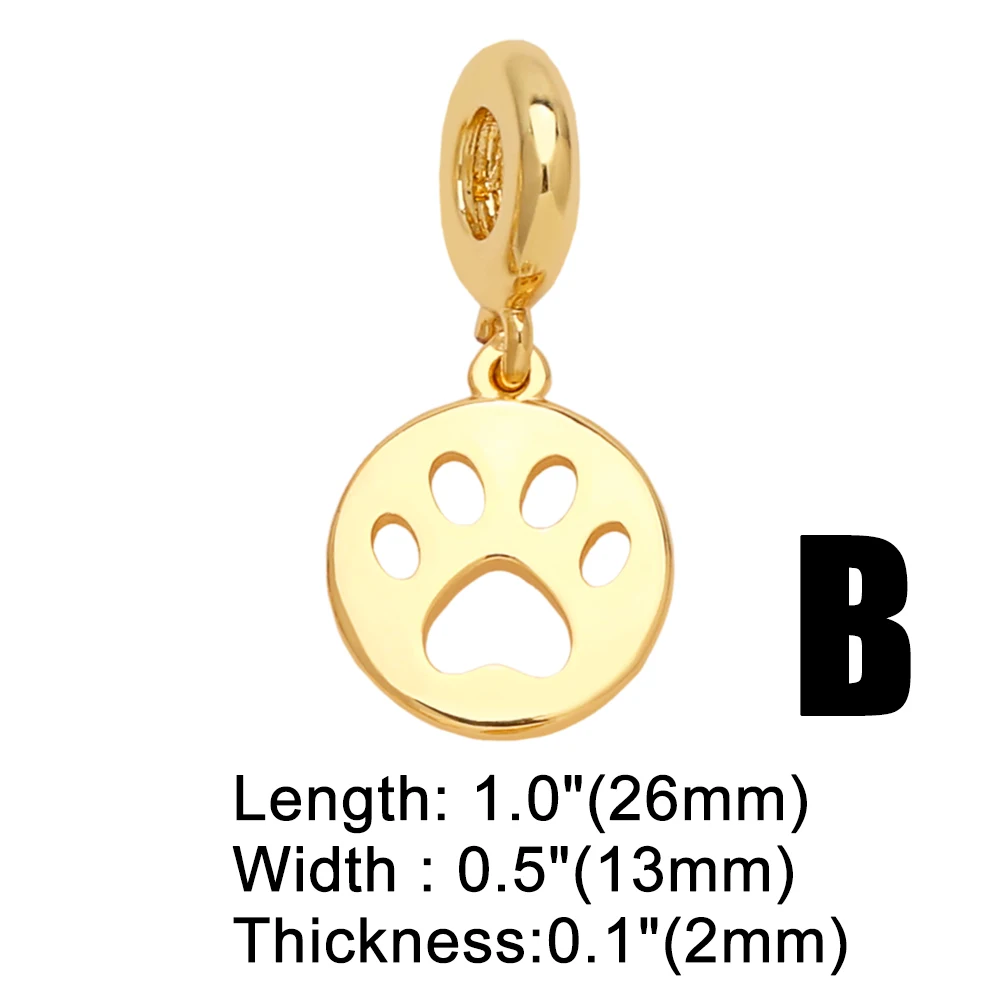 OCESRIO Polish Brass Heart Airplane Pendant for Necklaces Copper Gold Plated Crystal Bear Jewelry Making Component pdtb483