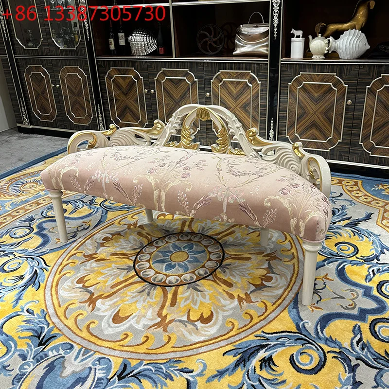 

Французский табурет, европейский тканевый косметический диван, новое кресло с вышивкой