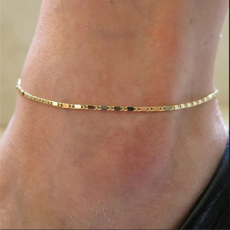 Modyle- Tobillera fina y Sexy para mujer, Sandalias descalzas, joyería para pie, cadena para pierna en el pie, Tobillo