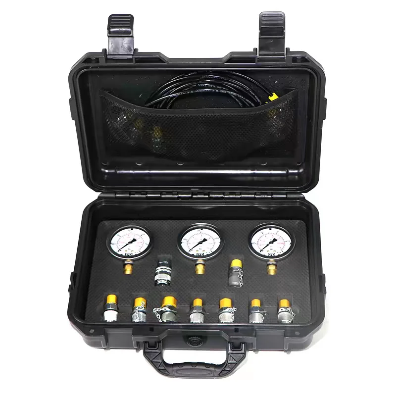 Excavator Hydraulic 5 Gauge Diagnostic Tool Kits 6/10/25/40/60 Mpa Manometer Hydraulic Pressure Gauge Set