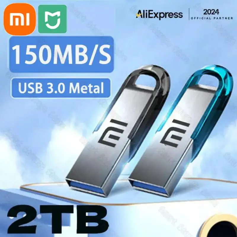 Xiaomi mijia 2TB Metal Usb3.0 Flash Drive HighSpeed Pendrive 1TB 512GB Usb Drive Portable Memoria Usb Flash Disk TYPE-C Adapter