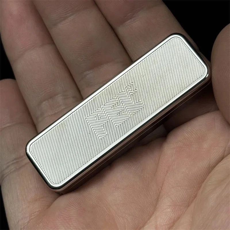Stainless Steel Fidget Slider 2-in-1 EDC Fidget Toy Minimalist Silver Stress Fatigue Relief ADHD Focus JJ4670
