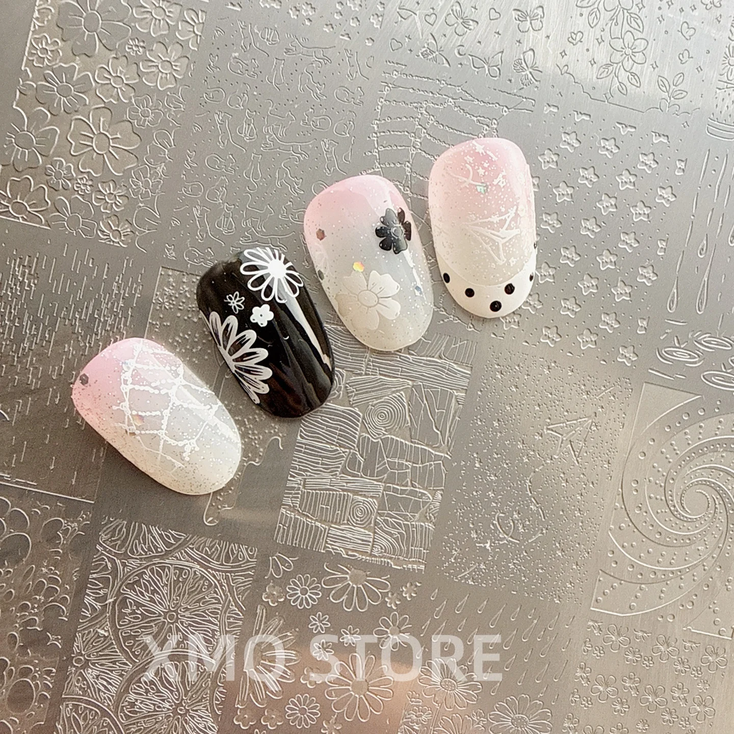 XMQ NAIL ART STAMPING PLATE RAINNING TEMPLATES LEMON IMAGEPLATE