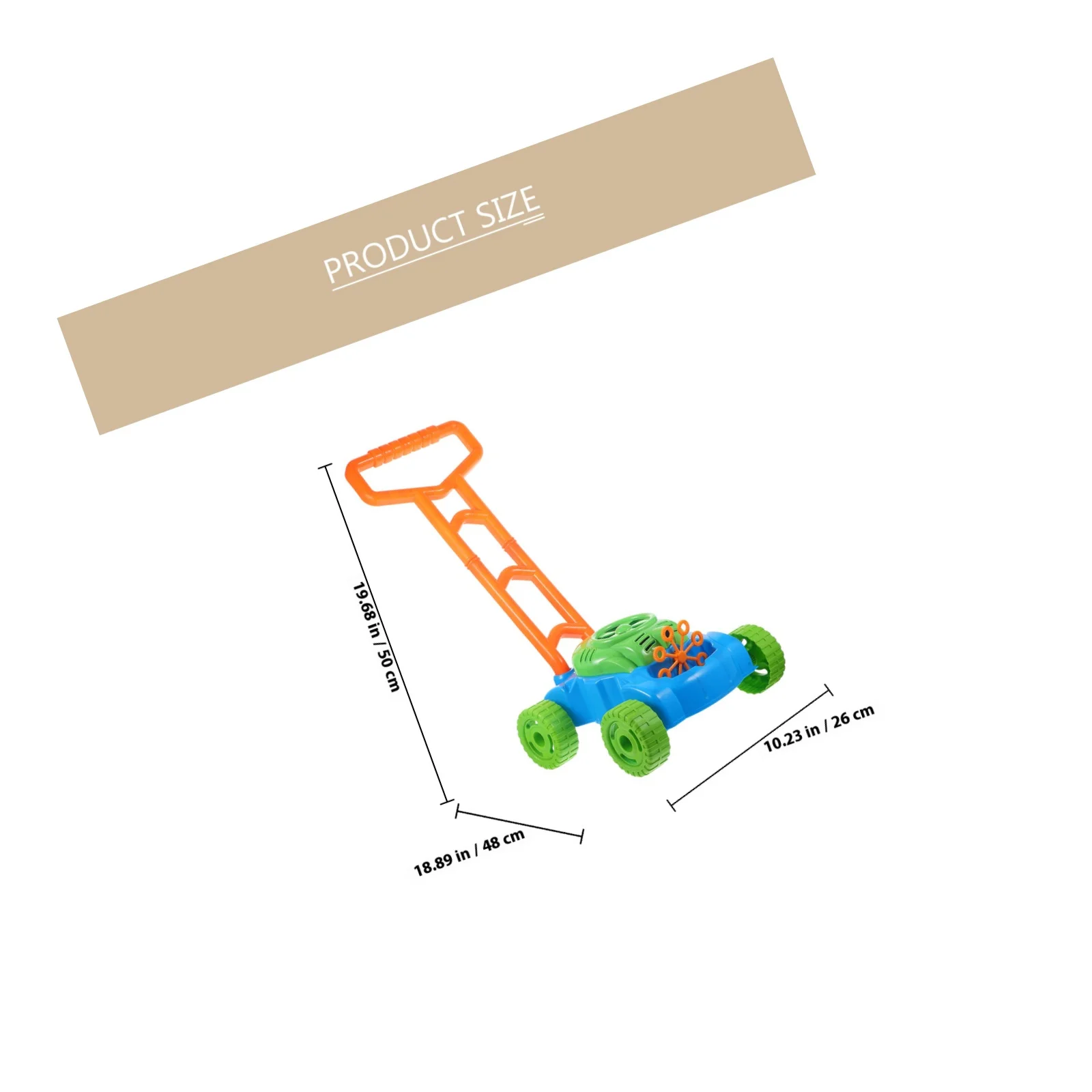 Tosaerba da 1 pezzo per tosaerba, macchina per bolle per bambini Macchina automatica colorata per soffiare bolle Giochi di finzione all'aperto Push No