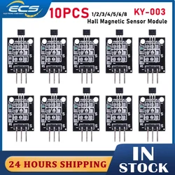 1-10pcs KY-003 Hall Sensors Module A3144 Standard Hall Effect Magnetic Sensor Module Works with Arduino Boards