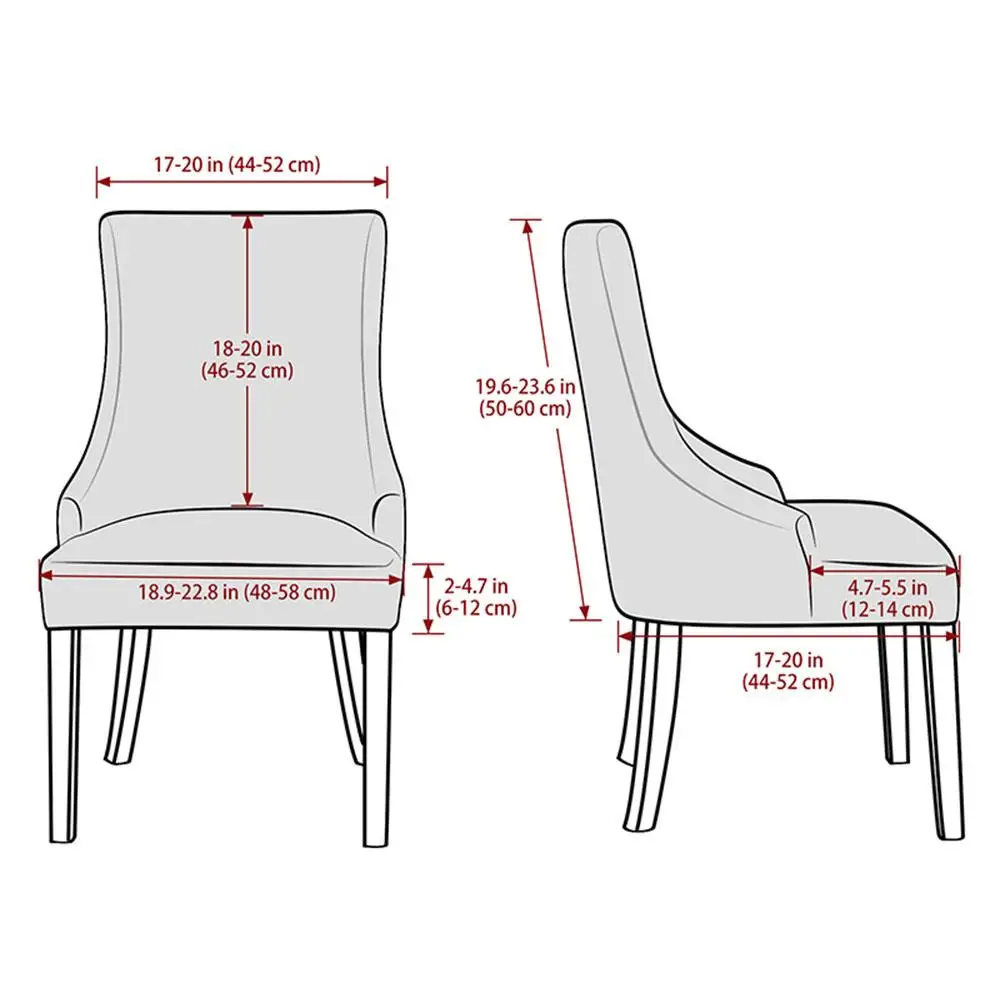 2 قطعة الشمال الحديثة تمتد الجاكار غطاء كرسي غرفة الطعام الذراع كرسي زلة غطاء مقعد غطاء مرن للمنزل فندق الزفاف