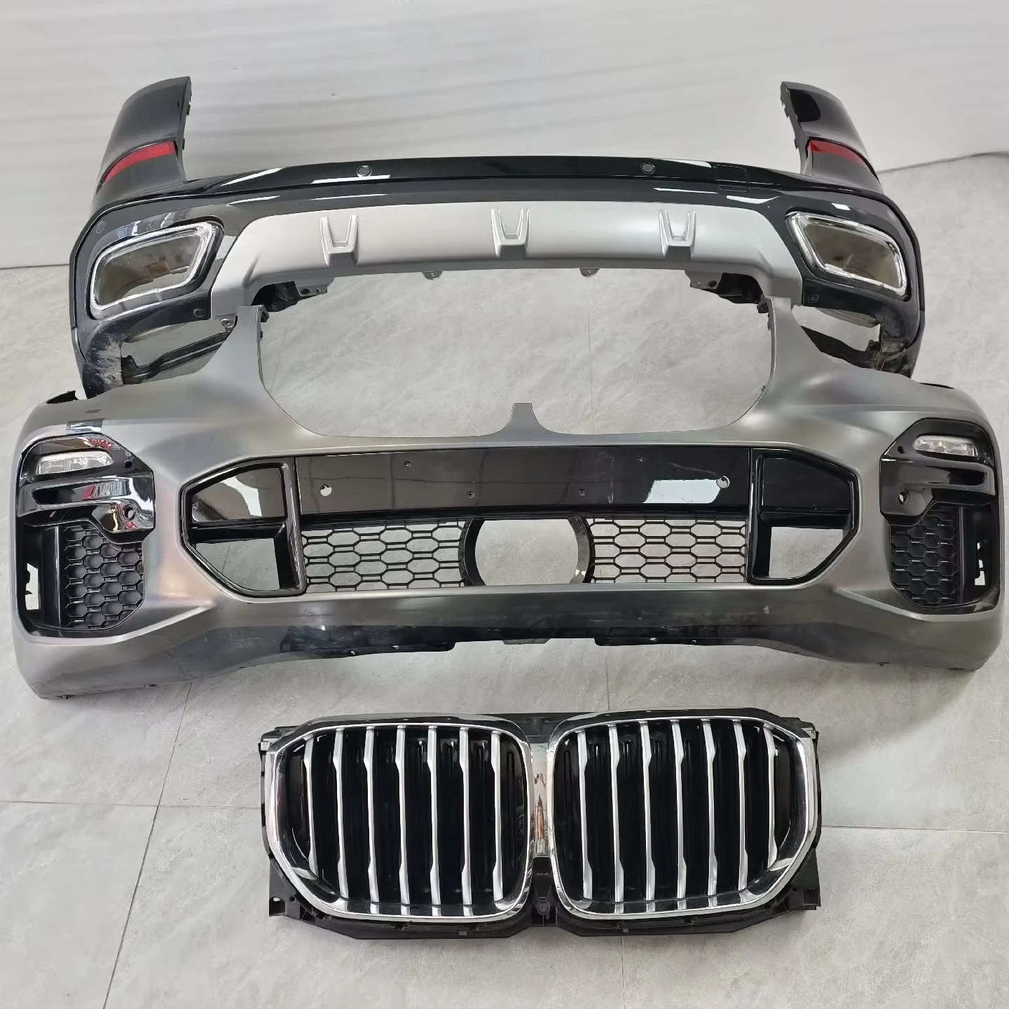 

RELI5 Для BMW X5 G05 Оригинальный передний и задний бампер, объемная передняя губа, противотуманная фара, рамка, задний диффузор для губ, светоотражающая полоса или Refl