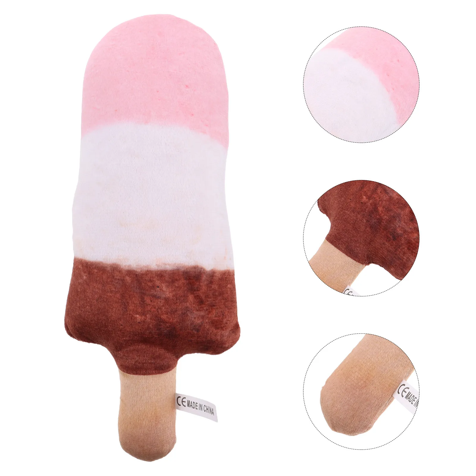 Realistic Ice Cream Shaped Decorative Pillow Soft Comfortable Cushion for Living Room Bedroom Kids Display Photography