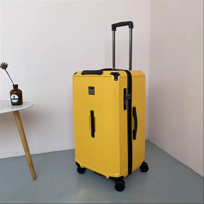 Valise de Voyage Universelle Anti-Rayures Résistante à l'Usure, Version dehors, avec Tige de Traction à Carreaux, pour Homme et Femme, 26 Pouces, 28