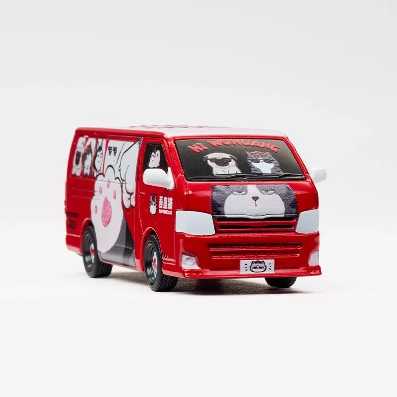 1/64 TOYOTA HIACE 2010 ALLOY Diecast Static Miniature Model Car Simulation children Birthday gift Toys Collection value Ornament