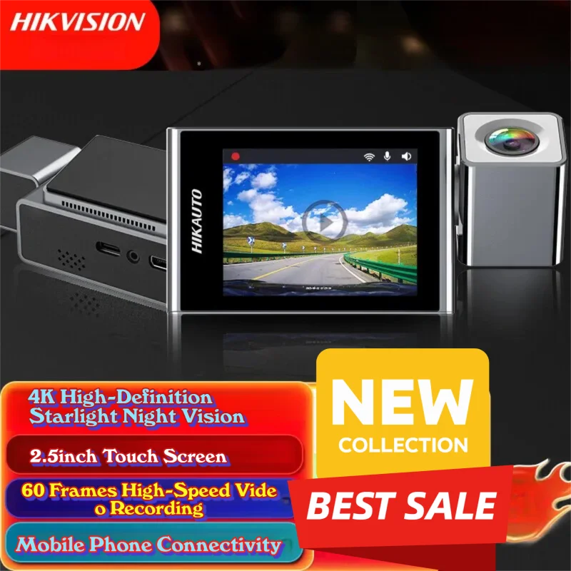 Hikvision dashcam Driving Recorder  dvr C8pro 4K HD Parking Monitoring Starlight Night Vision