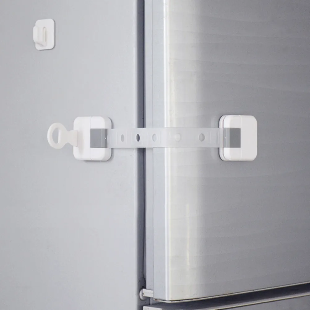 1Set Safety Strap Locks for Cabinet Doors Drawers Fridge Freezer Toilet Cupboard Proof Locks Anti Pinch Protection