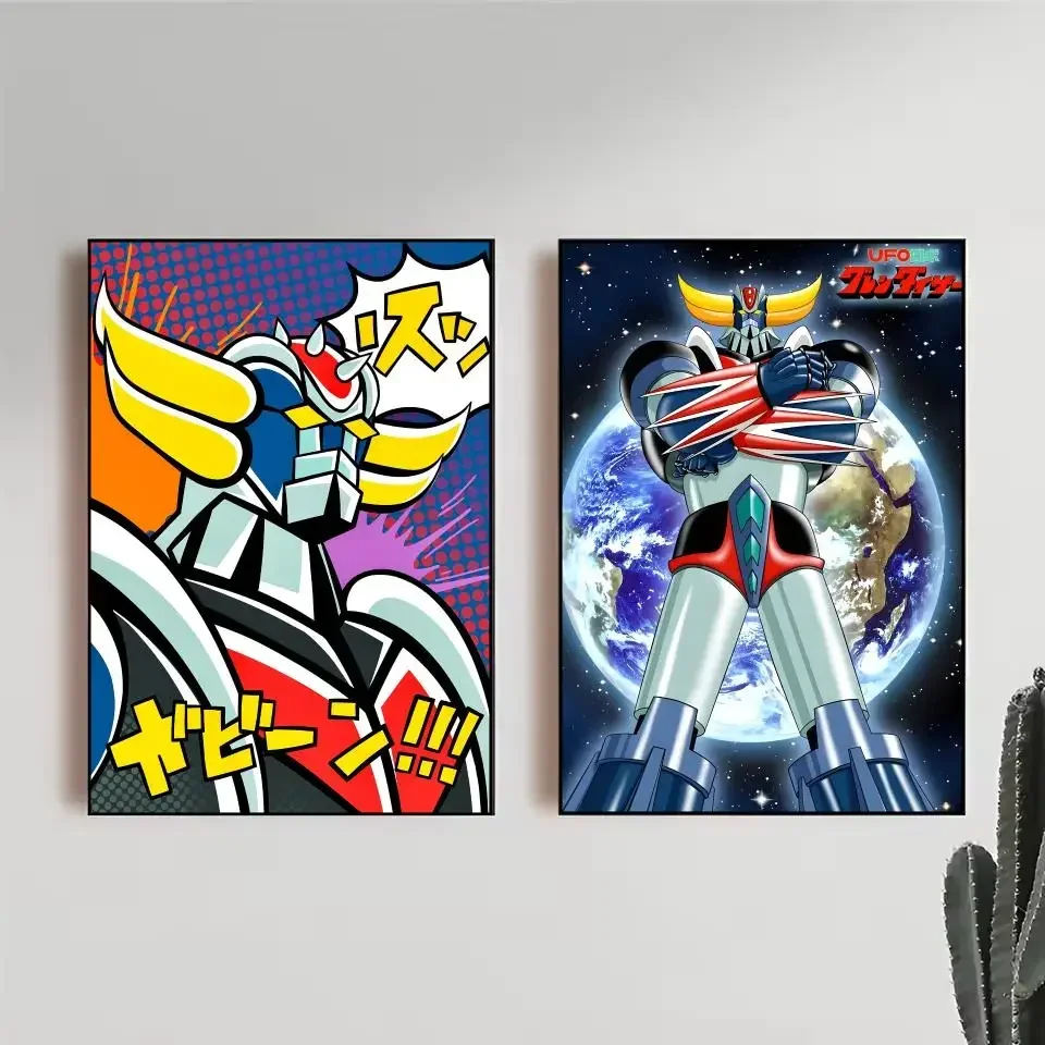 Anime M-Mazinger Z Grendizer Goldorak Poster Trendy Wall Art Good Sticker Printed on PP Paper for Coffee Decoration Best Gift