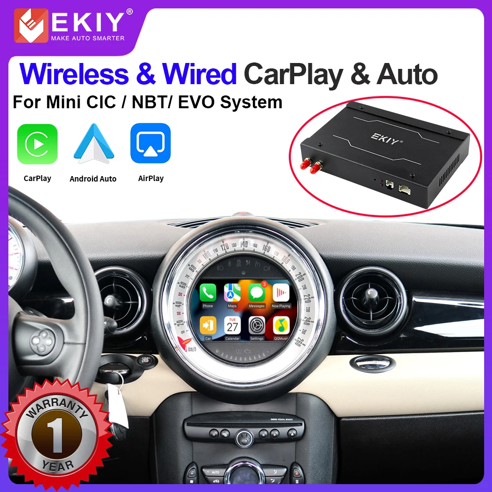 

EKIY беспроводной CarPlay для Mini R55 R56 R57 F54 F55 R61 Clubman Countryman Hardtop Cooper John Peaceman Mirror Link Android Auto