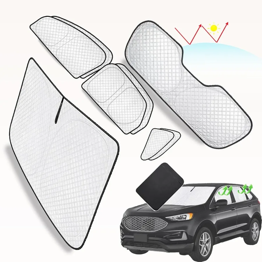 8 قطعة رشاقته كامل نافذة الشمس الظل ل حافة الملحقات 20152024 مخصص صالح الخصوصية نافذة السيارة يغطي ظلة للزجاج الأمامي