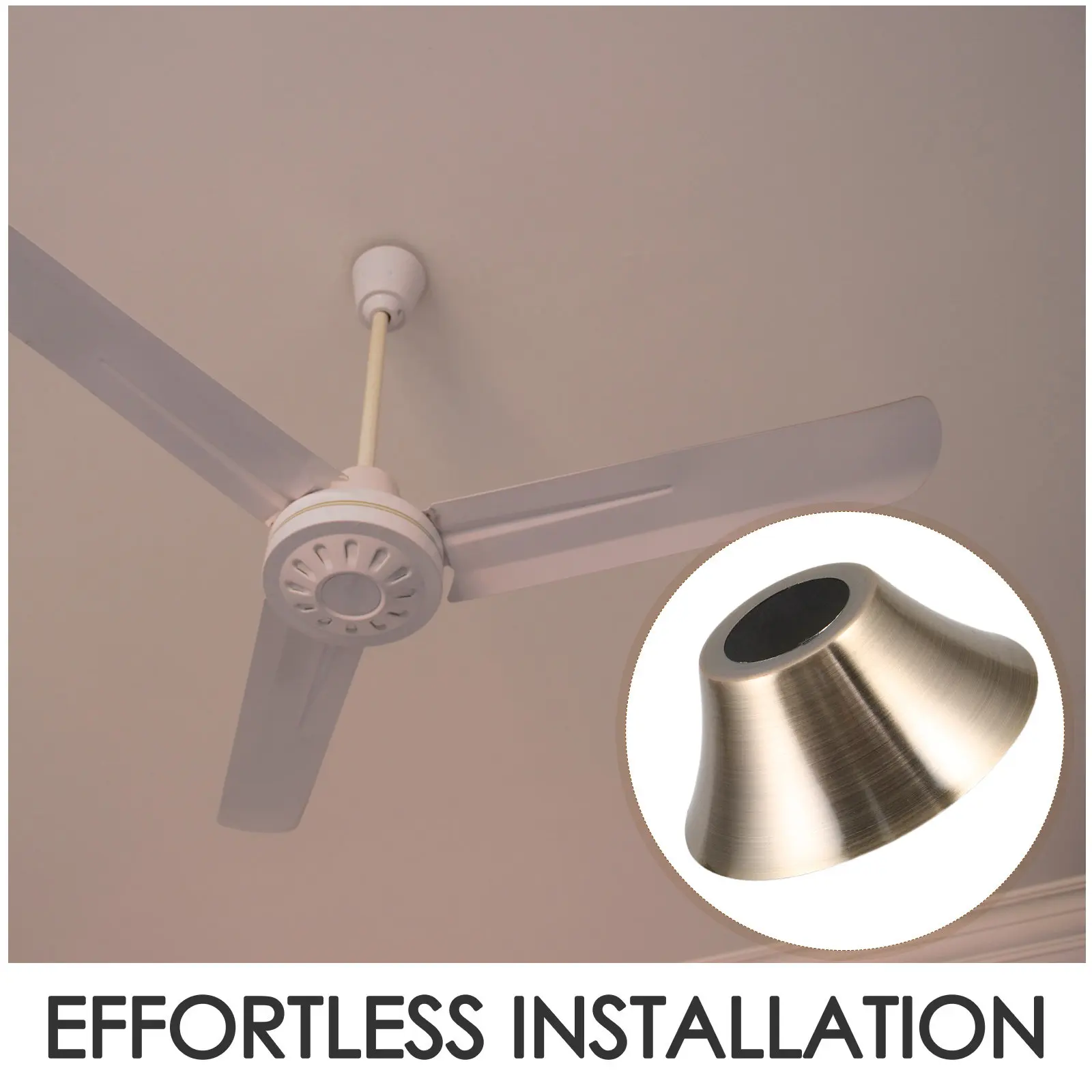 Metal Ceiling Fan Light Cover Dust Proof Decorative Housing for Living Room Bedroom Office Indoor Ceiling Fan Light Fixture