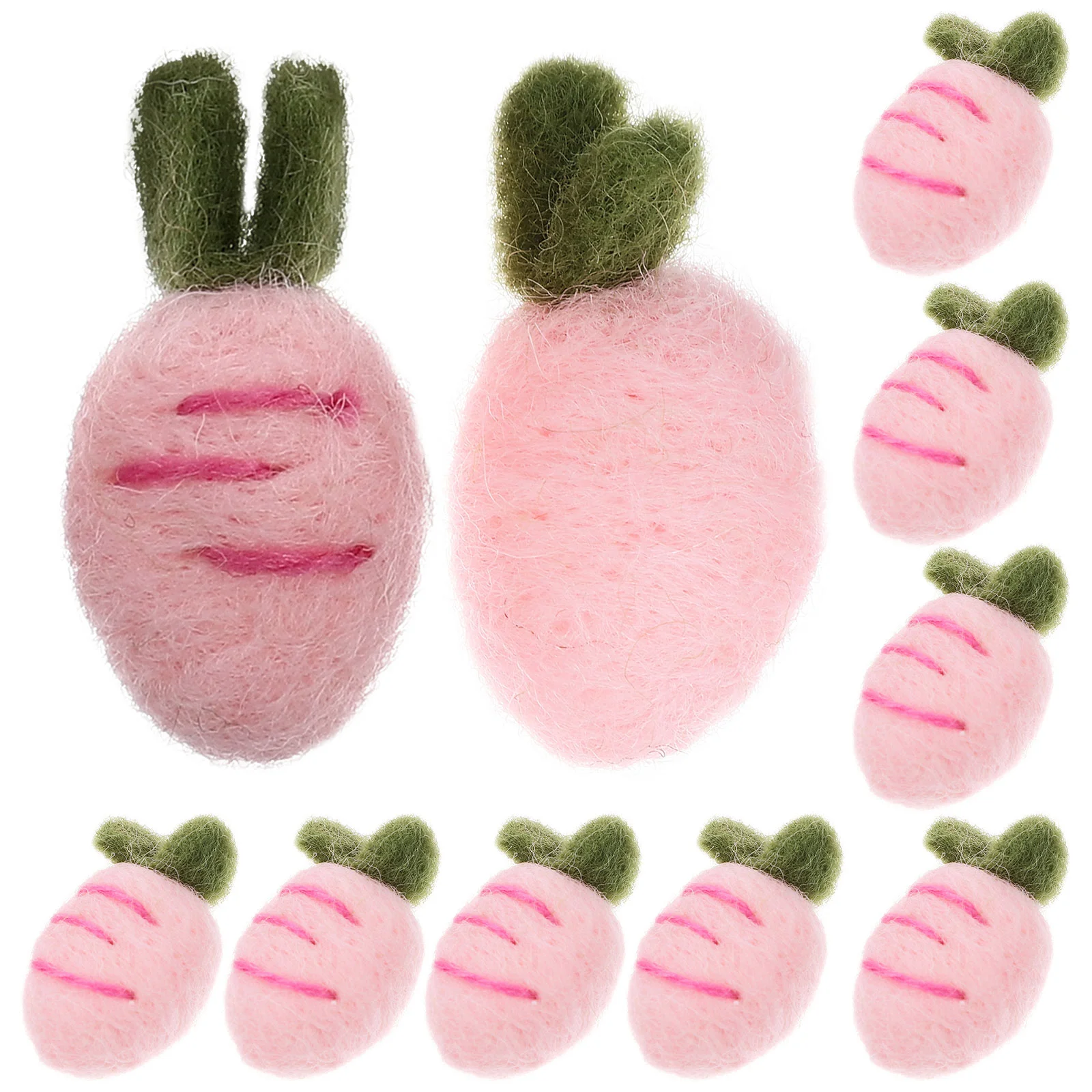 10 Pcs Felt Accessories Hair Adorable Clip Cute for Crafts Kids Hairpin Accessory Child Pom Balls Plush