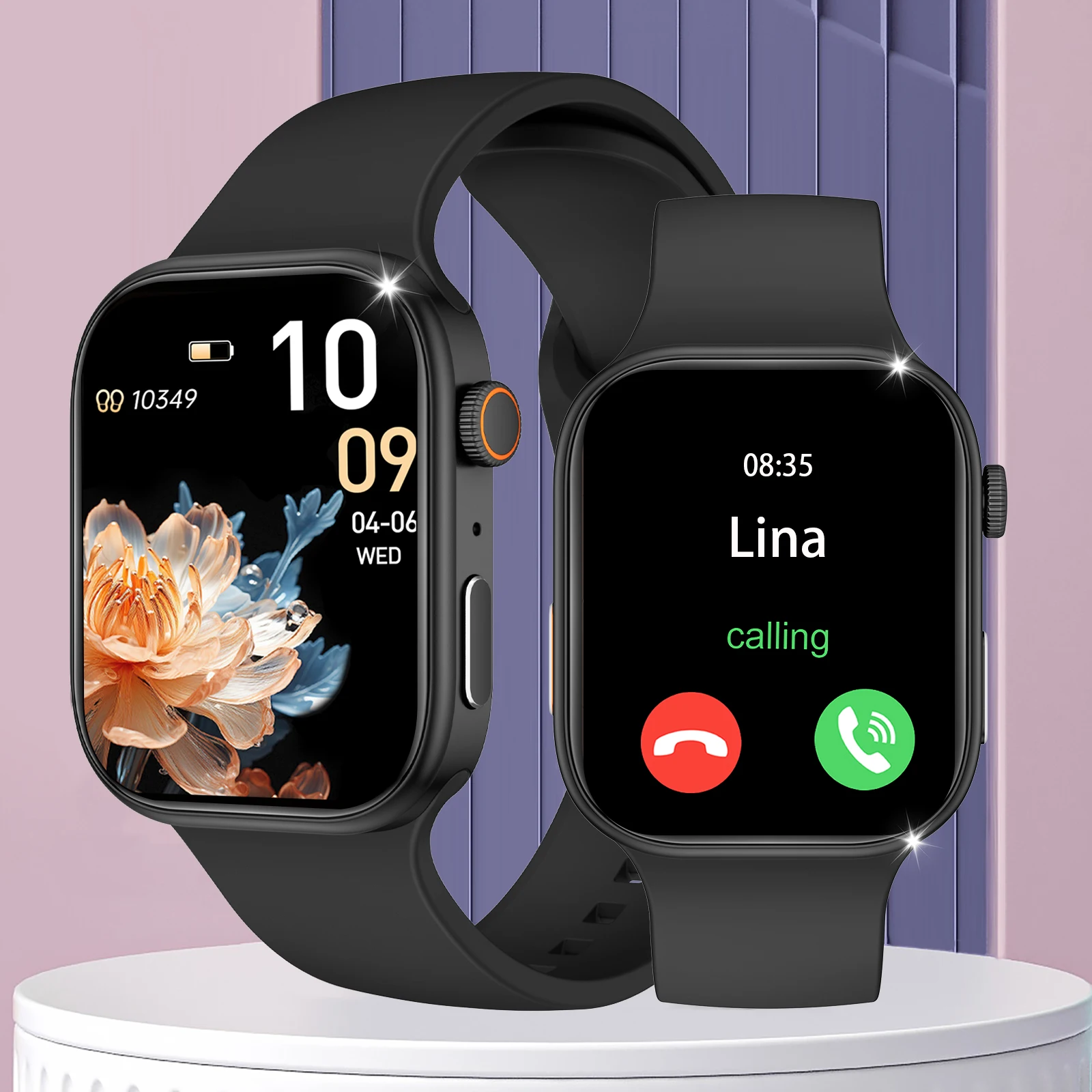 

2.01 inch Smart watch, wireless calling /dial, multi -Sport mode, calling reminder and rejection, SMS reminder