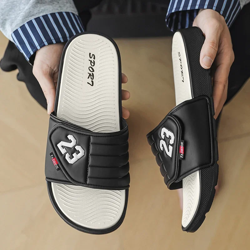 

New Men Casual Sports Slippers For Men Wear EVA Soft-Soled Indoor Sandals Mens Shoes Summer Male Flip-Flops Comfortable Slippers