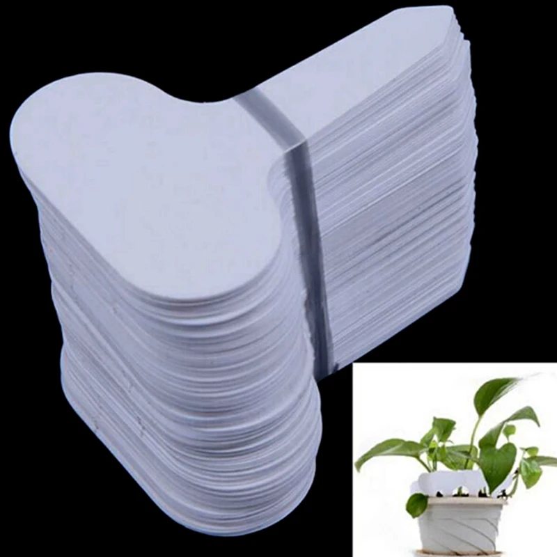 100pcs New Garden Labels  Plant Classification Sorting Sign Tag Ticket Plastic Writing Plate Board Plug In Card Colorful