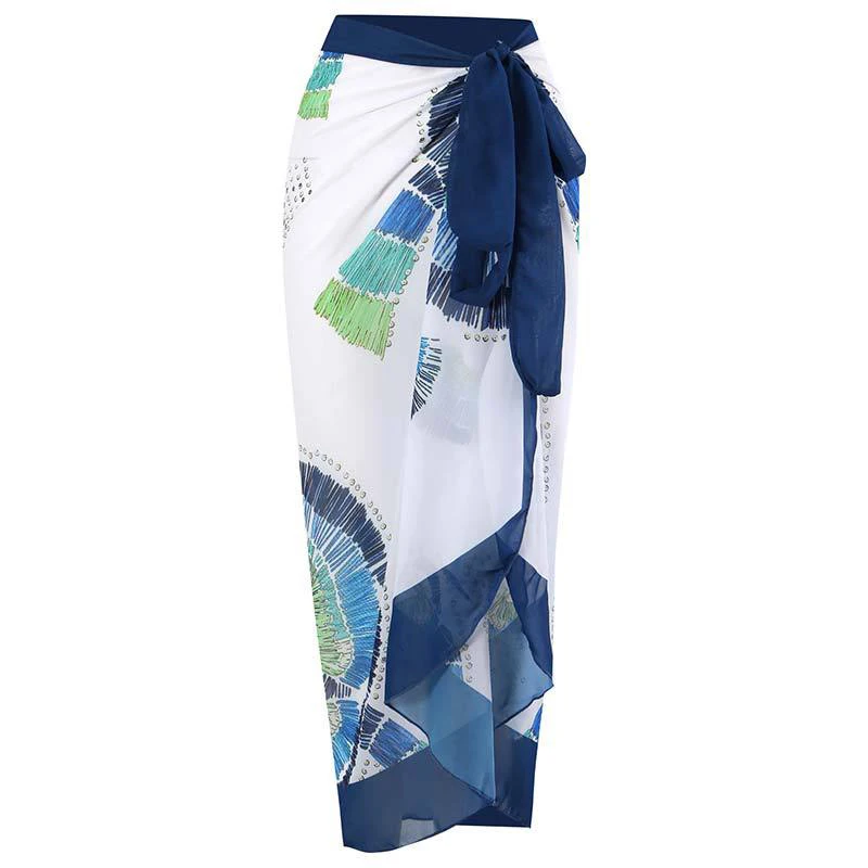 Backless Bathing Suit Women One-Shoulder Ruffled Beachwear Pink Print Beach Chiffon Wrap Skirt Summer 2026 Bathing Suit
