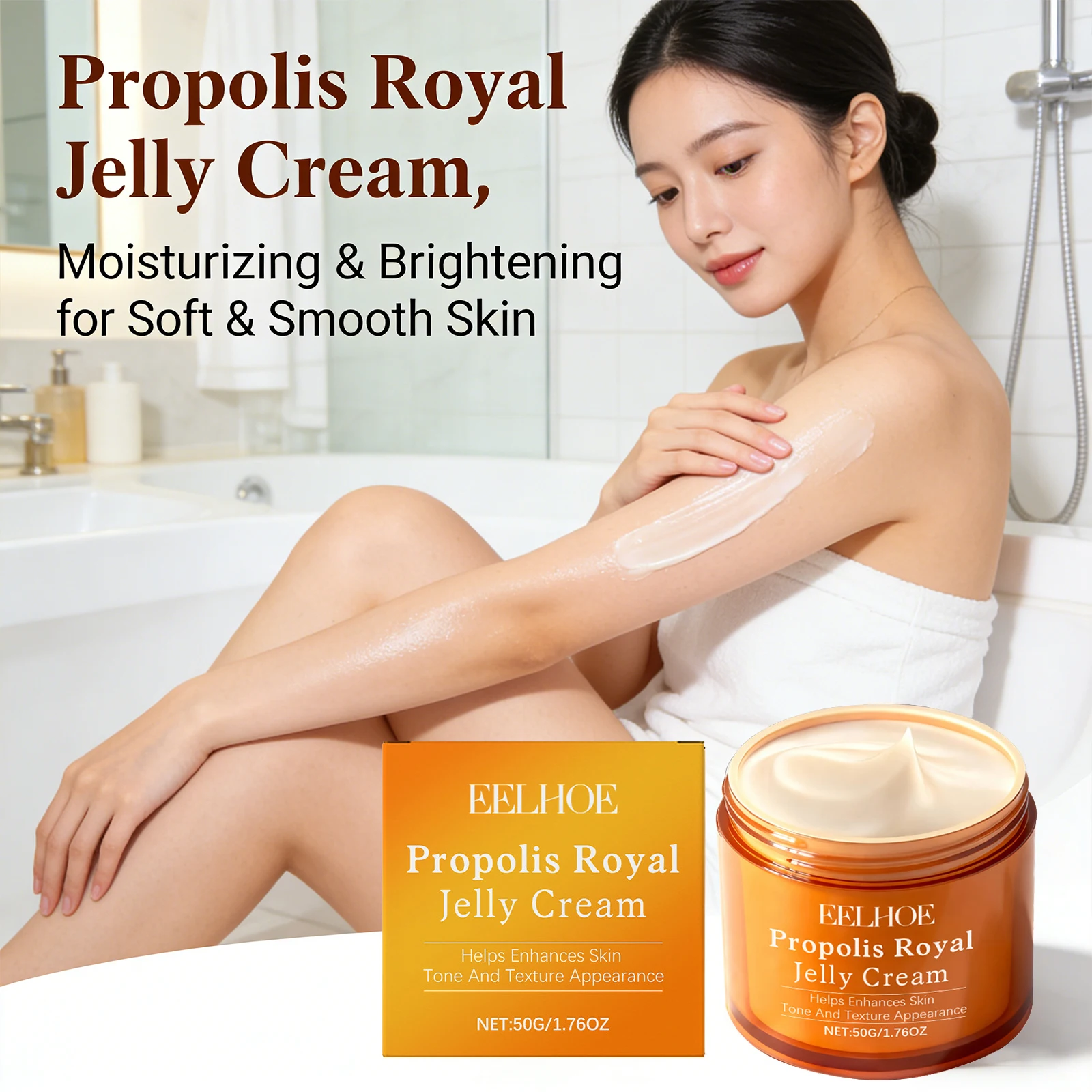 

Крем для тела с маточным молочком: глубокое питание, смягчение и разглаживание кожи, повышение эластичности, осветление и увлажнение.